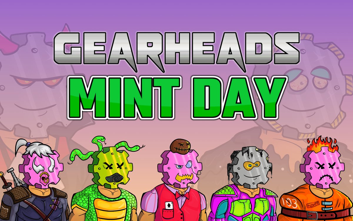 GearHeadsCNFT's tweet photo. 𝗜𝗧'𝗦 𝗠𝗜𝗡𝗧 𝗗𝗔𝗬🚀

You have 4 hours to interact with this tweet, and 1 random person who interacts will win themselves a GearHead NFT! 

Winner announced at 16:00 UTC🔥

#GearHeadArmy #CNFT #CNFTCommunity https://t.co/UTRuxjyVnm