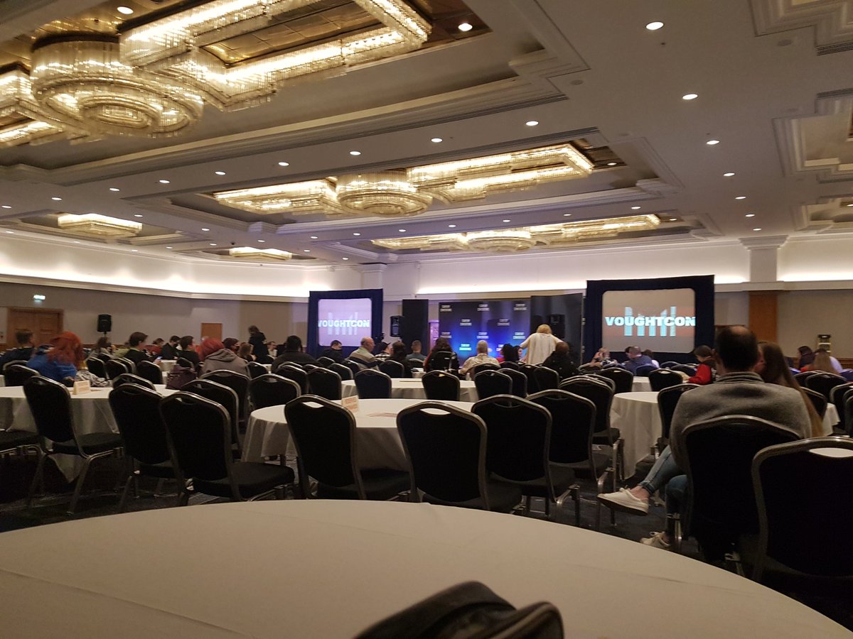 r_shelli's tweet photo. Loving this layout for the panels 😍 Voughtcon https://t.co/cJdD2WntJ2