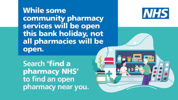 Ahead of the Easter bank holiday weekend next week, make sure you have enough of any medication you need as some pharmacies in London may be closed. 

Find a pharmacy near you at selondonccg.nhs.uk/news/london-ph…