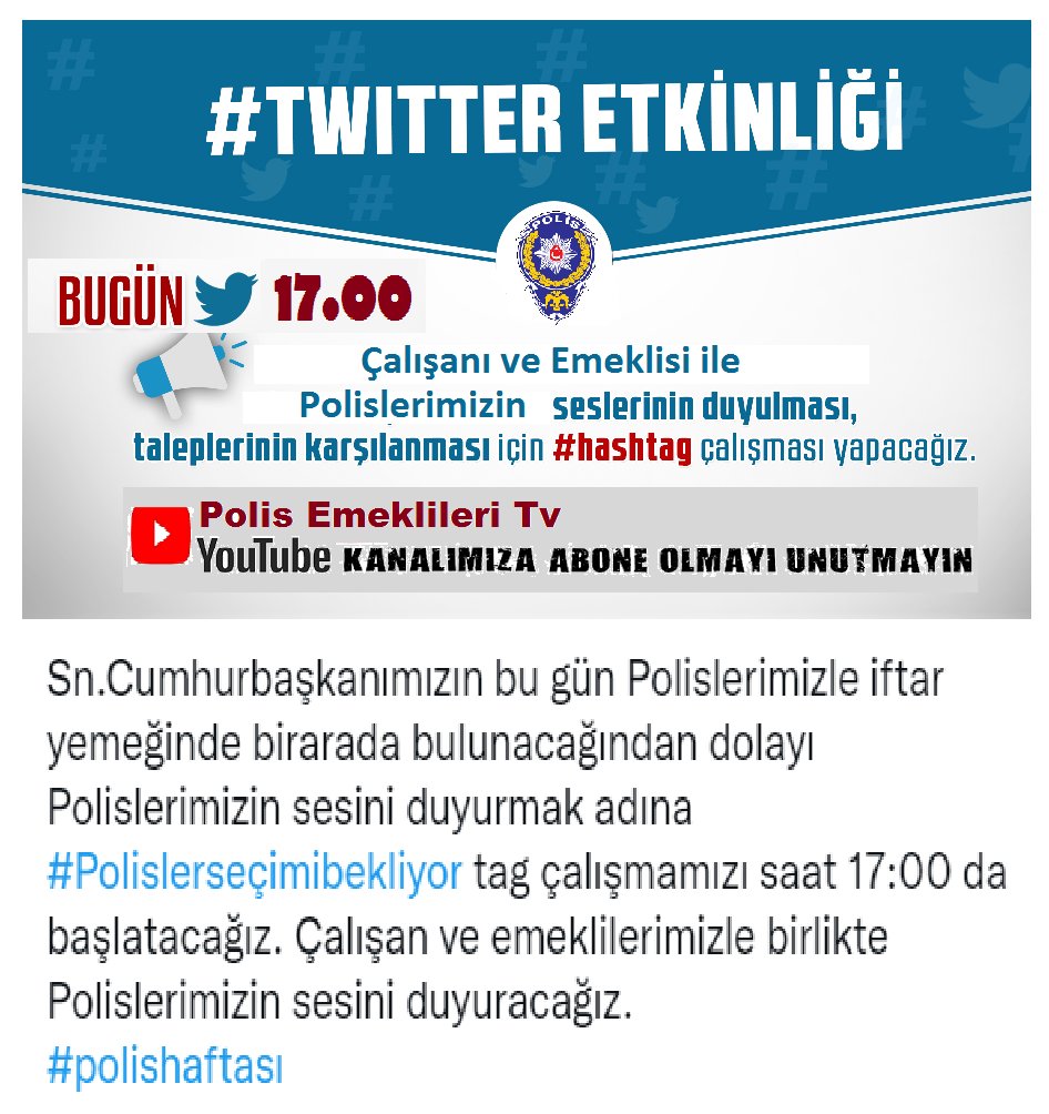 imdatsamiciftci's tweet photo. LÜTFEN DESTEK .....
@polismevzuat @Polise3600 @Yalcindogan_ @polisedesendika @HurVatanPartisi @ZAYKUTBALTACI1 @oral_ararat @ErdincEmecan 
#polislerseçimibekliyor  #polishaftası https://t.co/W9T1tj85XS