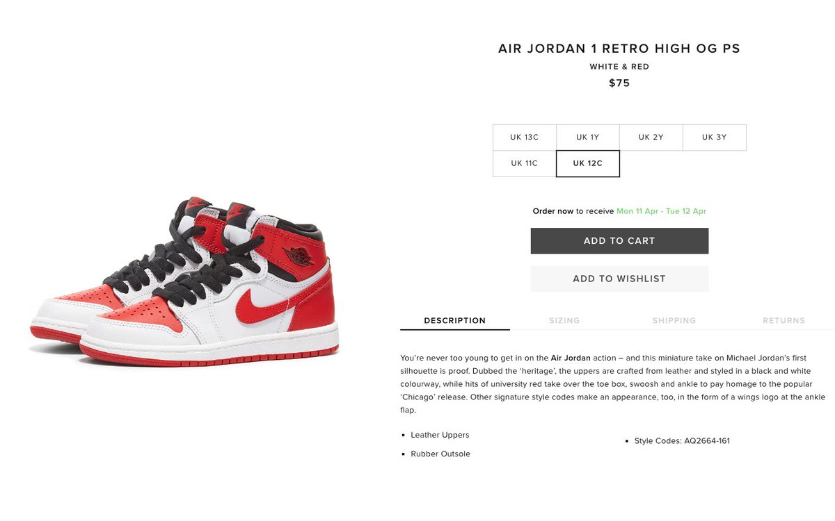 SOLELINKS's tweet photo. Ad: Kids Air Jordan 1 Retro High OG 'Heritage' on End

PS:https://t.co/AFXOnEM3Pj
TD:https://t.co/dSbWys5STy https://t.co/tRMrKfpmrI
