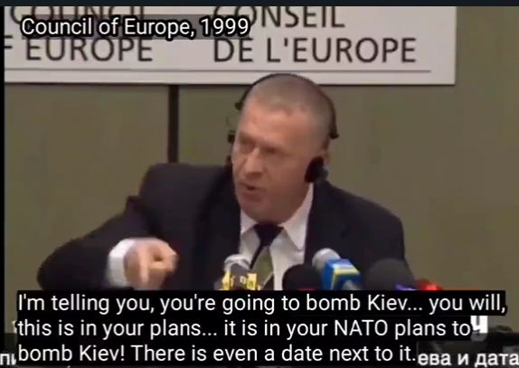 raam_beart's tweet photo. (1) Russia's Duma veteran Vladimir Zhirinovsky's 1999 speech at the Council of Europe - predicting what would happen in Europe (esp Ukraine), &amp; it is all happening now.... https://t.co/woMCEfOZOY