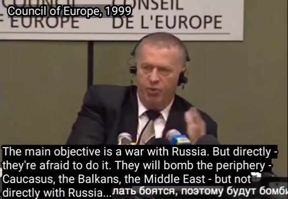 raam_beart's tweet photo. (1) Russia's Duma veteran Vladimir Zhirinovsky's 1999 speech at the Council of Europe - predicting what would happen in Europe (esp Ukraine), &amp; it is all happening now.... https://t.co/woMCEfOZOY