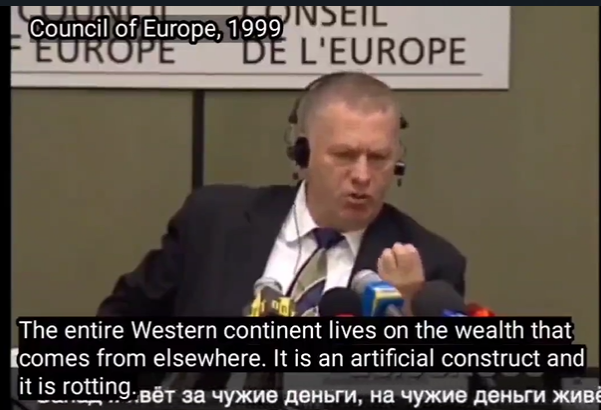 raam_beart's tweet photo. (1) Russia's Duma veteran Vladimir Zhirinovsky's 1999 speech at the Council of Europe - predicting what would happen in Europe (esp Ukraine), &amp; it is all happening now.... https://t.co/woMCEfOZOY
