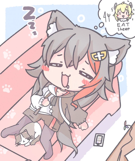 スヤスヤみおしゃ🐺
#みおーん絵 