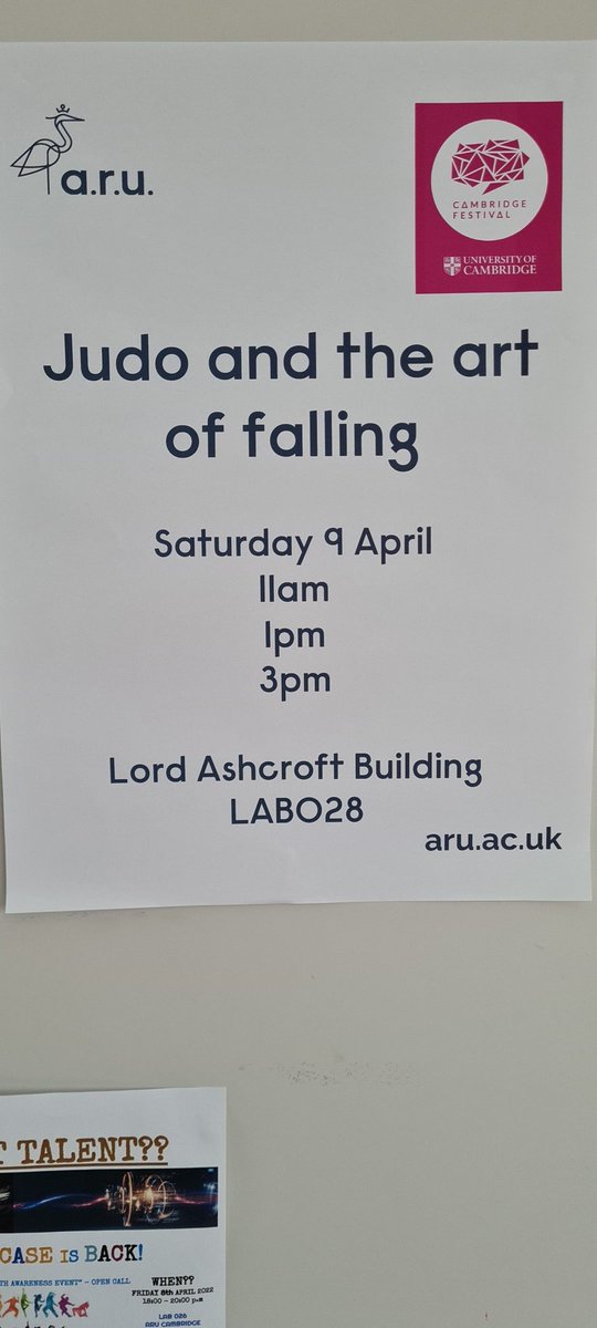 katmcd333's tweet photo. The first session @Cambridge_Fest was great! Two more to go and there are a few spaces left in the 3pm slot if you are interested 😀 #judo #safefalling #artoffalling #cambfest https://t.co/5X87AzeUzo