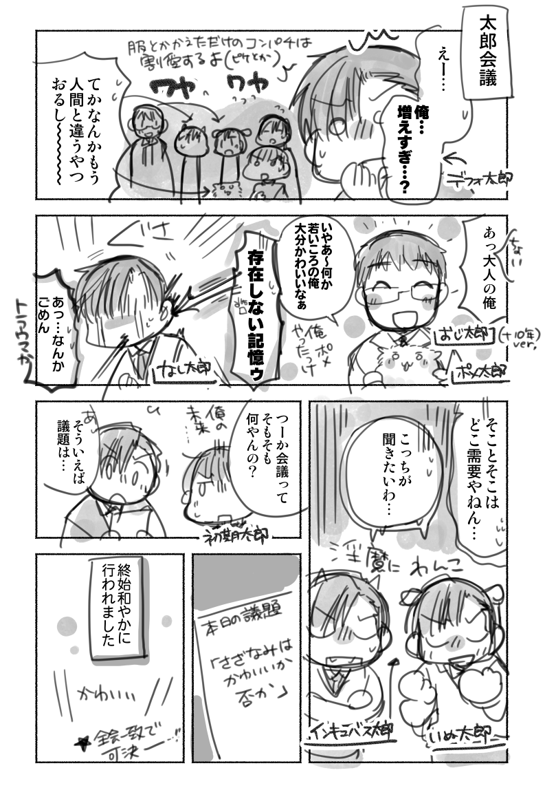 参考(?)です 若いのと未来(予定)のと、亜種太郎会議(玄人向け) 