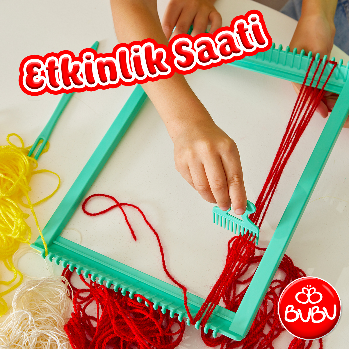 BUBU’nun en sevilen ürünlerinden biri olan Mini Halı Dokumayı hala bilmeyenler var mı?
Cevabınız Evet ise sizleri harika bir Etkinlik Saati aktivitesi bekliyor!

#BuBu #BuBuKırtasiye #EtkinlikSaati #HalıDokuma #Halı