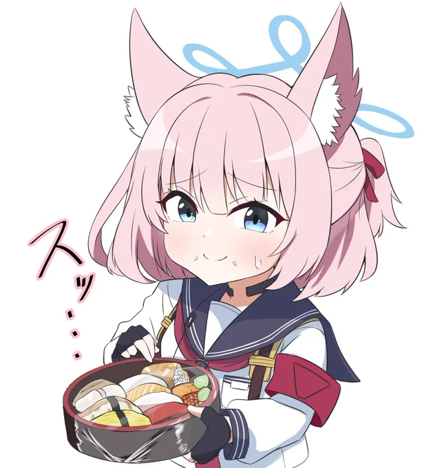 バイトで寿司の出前をするニコ
#ブルアカ 