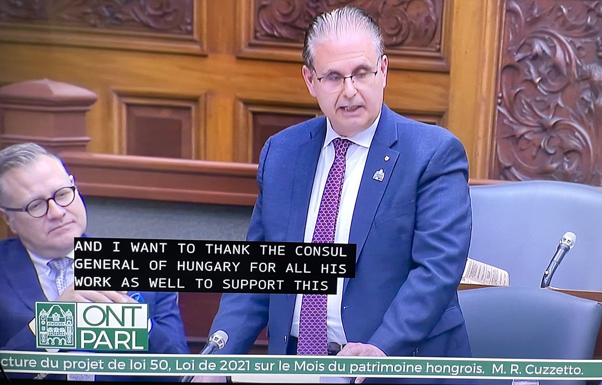 PalkovitsValer's tweet image. Historical moment!🇭🇺First ever #Hungarian Heritage Month Bill in🇨🇦 passed at #Ontario Legislative Assembly proclaiming October each year as Hungarian Month. Thank you #Ontario, thank you Minister @MichaelTibollo and MPP @RudyCuzzetto for your continues support!!
🇨🇦🤝🇭🇺