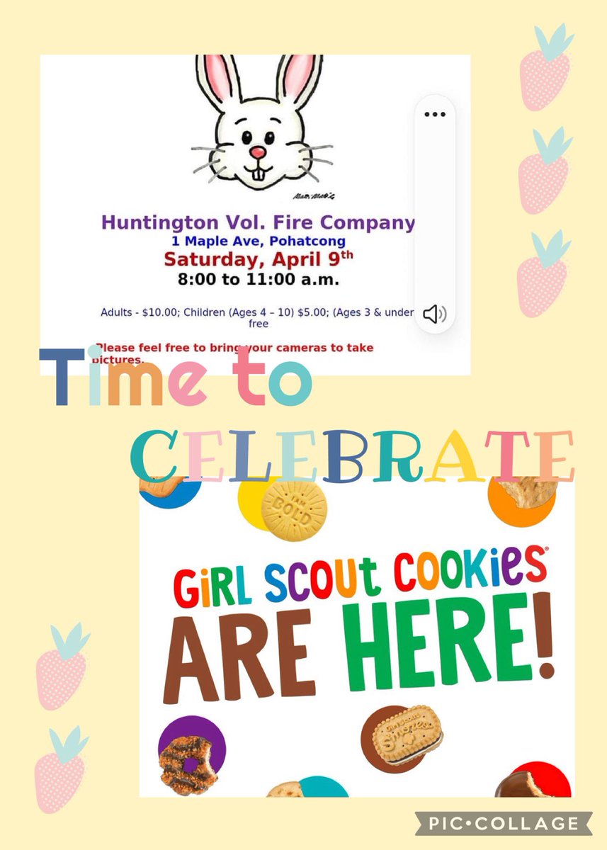 mturdo's tweet photo. Stop by for Breakfast and see the Easter Bunny! Troop 90169 will be selling Girl Scout Cookies! 🐣🍪 https://t.co/gjyiFFPyyy