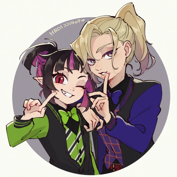 ヴィル様HBD～!
ついでにリリアもポニテにして 