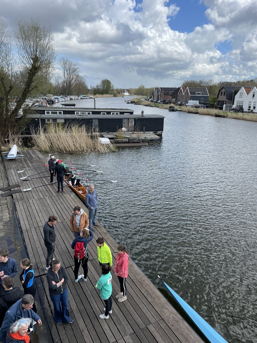 Mooie omstandigheden voor jeugdwedstrijd bij Nautilus op de Rotte vandaag #jeugdroeien