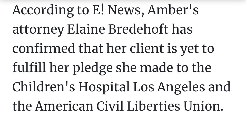 SouthernGirlTea's tweet photo. Amber Heard did not donate one thin dime to either organization.  Her own attorney confirms it. #JusticeForJohnnyDepp https://t.co/7Qoj7m6mtc