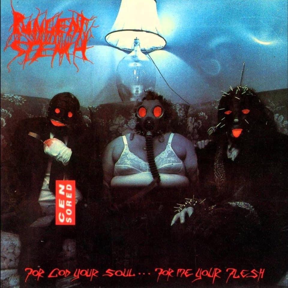 ThisDayInMETAL's tweet photo. Apr 9th 1990 #PungentStench released their debut album “For God Your Soul.. For Me Your Flesh” #JustLetMeRot #Bonesawer #ASmallLunch #DeathMetal

Did you know..
The album's title track made it to the "100 Best Death Metal Songs" list compiled by the German version of Metal Hammer https://t.co/OMEr9bQzOC