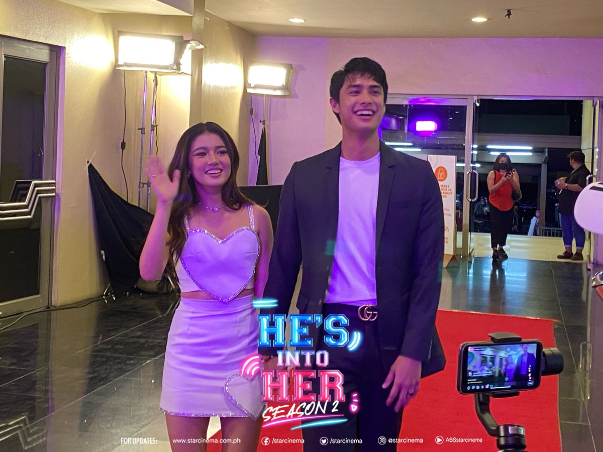 StarCinema's tweet photo. Our #TagSen! Donny Pangilinan and Belle Mariano here at the #HIH2SpecialScreening! #HesIntoHerSeason2 https://t.co/V4kqzFFuru