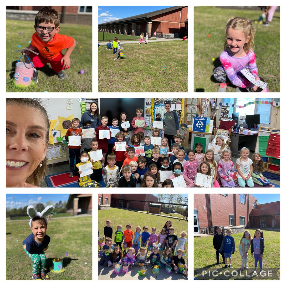 beccalong21's tweet photo. Day filled with our sight word egg hunt, Mrs. Natoli’s children reading, Integritas flag raising, building and measuring our egg towers. Wow, so much fun packed in 1 day. @brigitteawagner @tegacaytitans @LisaLHLucas @TCESLeadTeacher @TegaCayAP https://t.co/S1krvjT70T