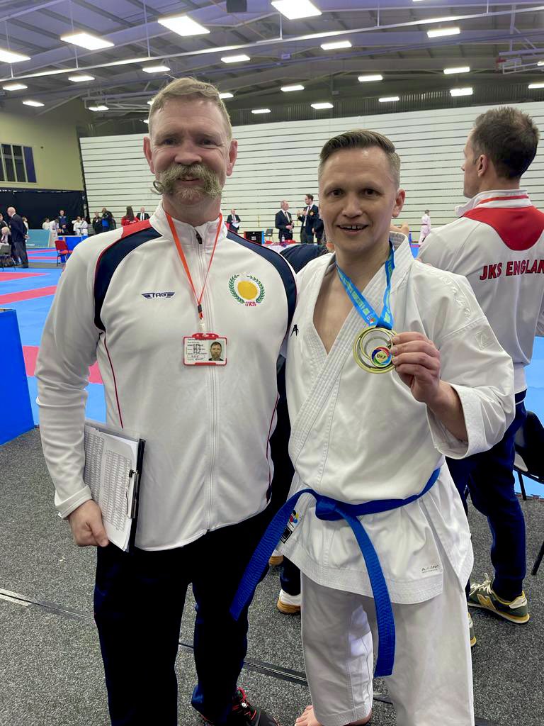 MrTimGriffiths's tweet image. First outing representing #jksengland at the British Championships. Gold in Male Veteran Kata! Thank you to @sensei_price for your support and advice. Good idea to switch katas! 😄