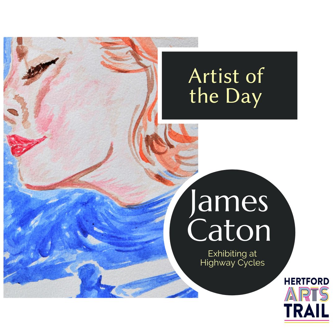 'Artist of the Day' as part of the 'Hertford Arts Trail'. Today's artist is James Caton-a local artist, who takes inspiration from various folk customs. His work will be featured <a href="/highwaycycles/">Highway Cycles</a>, Hertfordshire's premier bike retailer.  For more info ow.ly/7Im550Izu8p