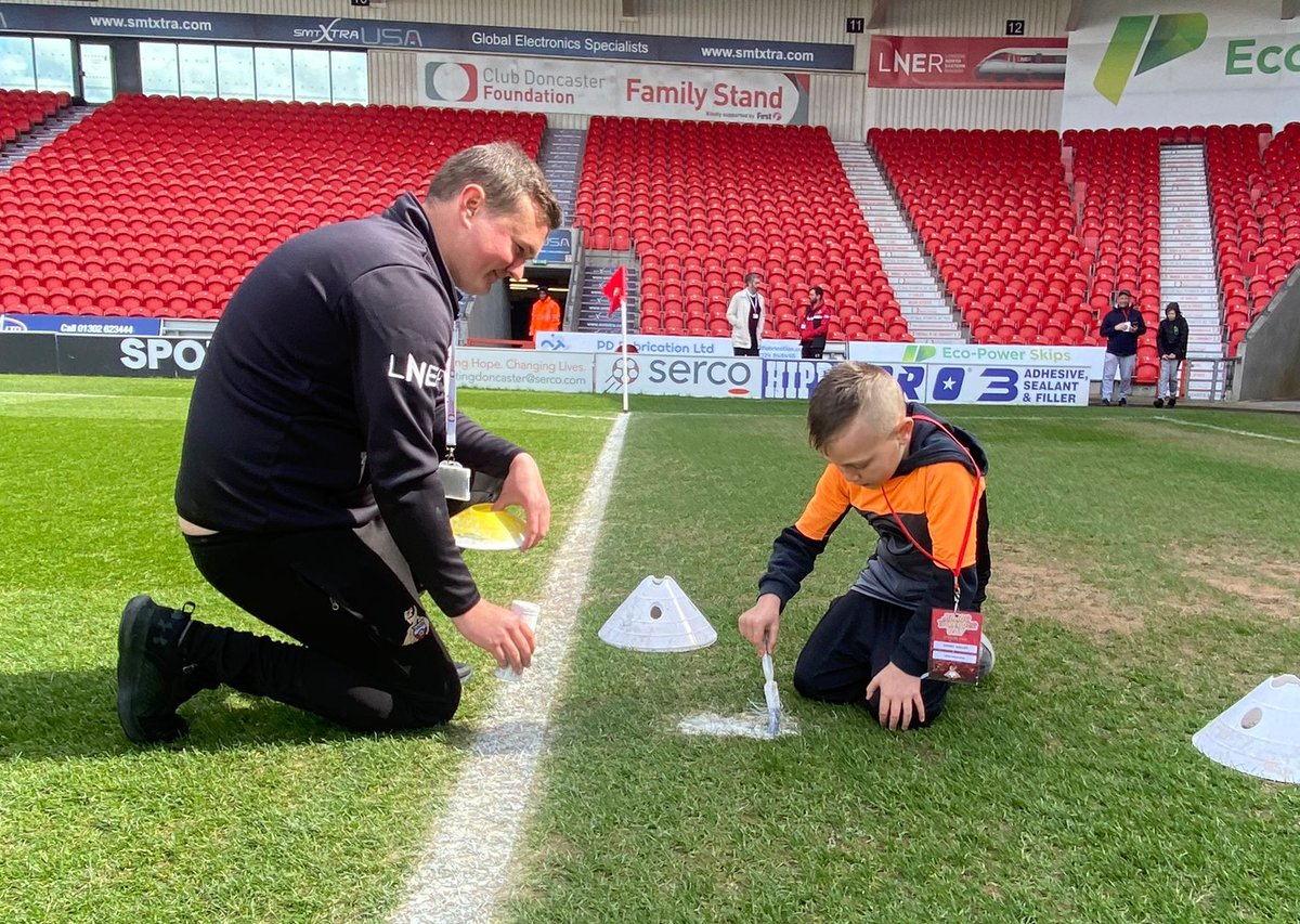 Club Doncaster Foundation (@clubdfoundation) on Twitter photo JTO | Today's #JuniorTakeoverDay is underway. Here's our ground staff getting the pitch ready 👌⚽ <a href="/drfc_official/">Doncaster Rovers FC (P)</a> <a href="/LNER/">London North Eastern Railway</a> JTO | Today's #JuniorTakeoverDay is underway. Here's our ground staff getting the pitch ready 👌⚽ <a href="/drfc_official/">Doncaster Rovers FC (P)</a> <a href="/LNER/">London North Eastern Railway</a>