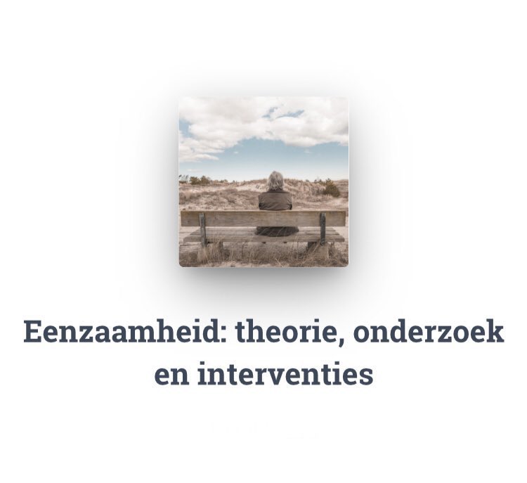 NSV Academische Leergang-bijeenkomst 4 ‘Eenzaamheid: theorie, onderzoek, interventies’ vindt plaats op vrijdagmiddag 13 mei 2022. Wat is de huidige stand van wetenschappelijke kennis over eenzaamheid, de oorzaken en effectieve interventies? Meld je aan via:sociologie.nl/eenzaamheid-th…