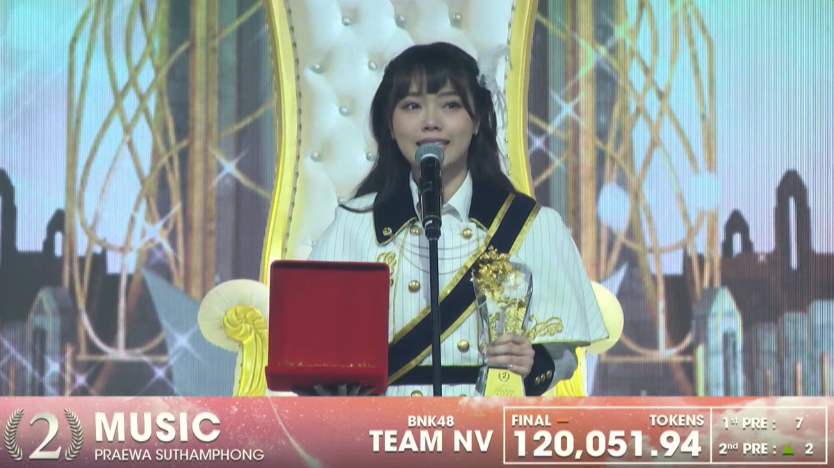 tpopintl's tweet photo. #GRADUATION | Today at BNK48's 12th single senbatsu sousenkyo (3rd general election), #BNK48 Team NV member Music announced her graduation.

#tpopintl #tpop #TeamNV #MusicBNK48 https://t.co/UtDJMH1XJW