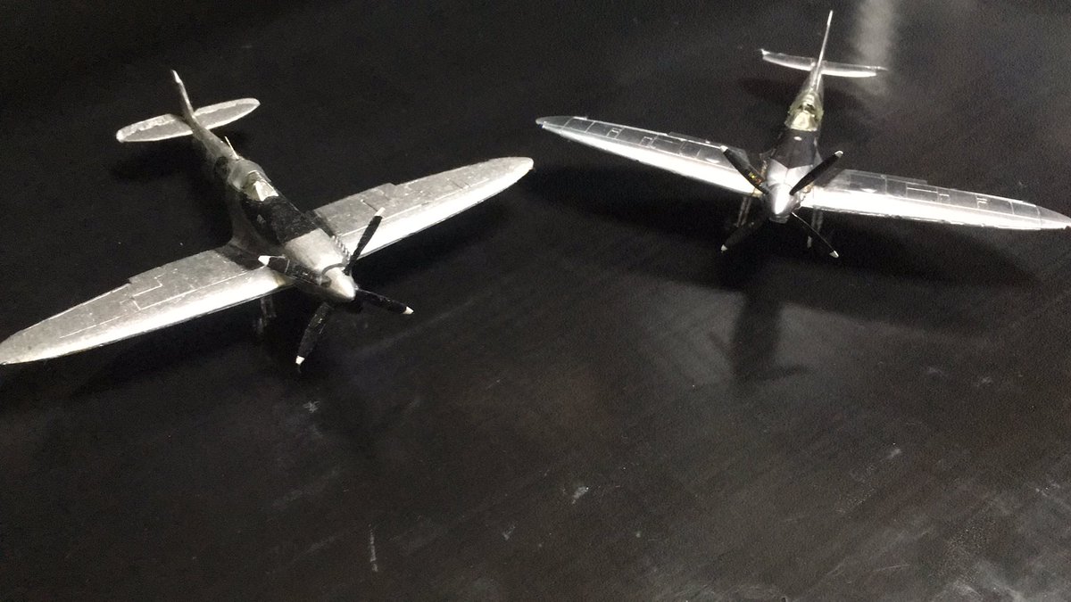 junhiyoh's tweet photo. ということで3機目のシルバースピットも全作業完了
明日昼間外撮りして完成報告へ
本日終了 #72スケモ #ハセガワ #IWCSilverSpitfire #春休みスピット祭り #22陸海空プラモ祭り https://t.co/gkqoqQp7KR