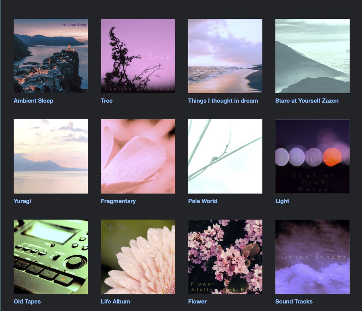 Release all my albums for free or for free on bandcamp.

I want to devote all my music to a peaceful world without war or conflict.

Seeing incredible news every day makes me feel uncomfortable.

atelierpinknoise.bandcamp.com