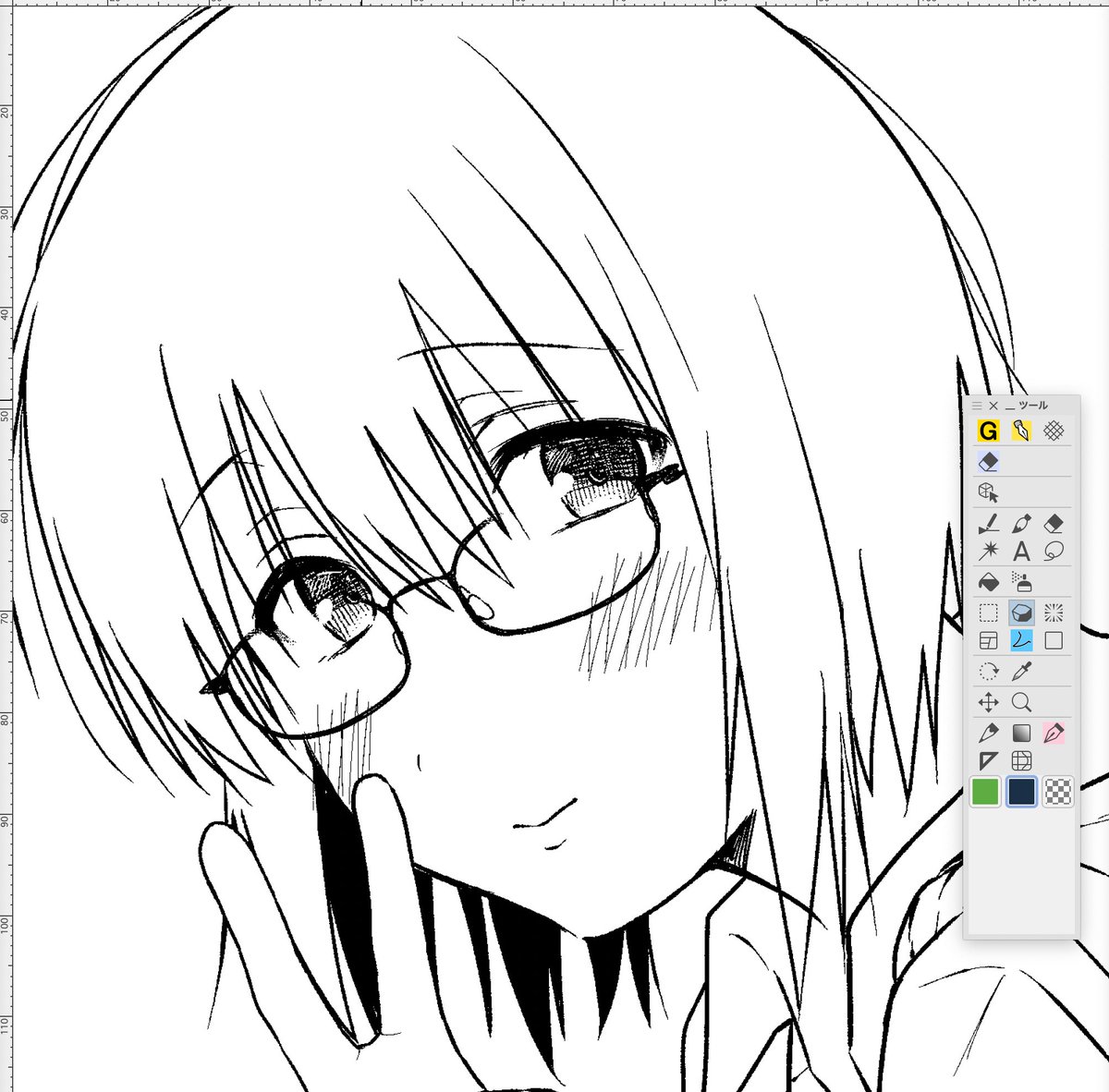 5話線画の合間にWeb連載の告知絵を描いておる
次は2話の前半ですよ〜🐻 