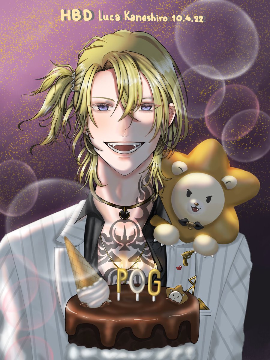 Momorinww's tweet photo. Happy birthday Boss🎉 Here’s some ice cream cake for you 💛💛

#LucaPOGDay2022 
#drawluca https://t.co/wmbwuPUaol