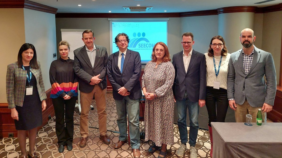 c_spahr's tweet photo. Pleased to continue work in the board of @seecom_info to enhance transparency &amp; citizen dialogue in the public sector. Congrats to new SG @BoskovicMirjana, and Chairman @OgnianZlatev for reelection. Thanks to @vukvujn for 9 years as SG and staying with us. @dzivalj @KraljicaDraga https://t.co/Zq4Iq6f4zQ