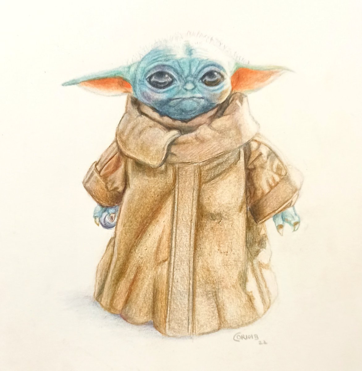 Grogu finiquitado #grogu #Mandalorian #starwars #pencilcolor