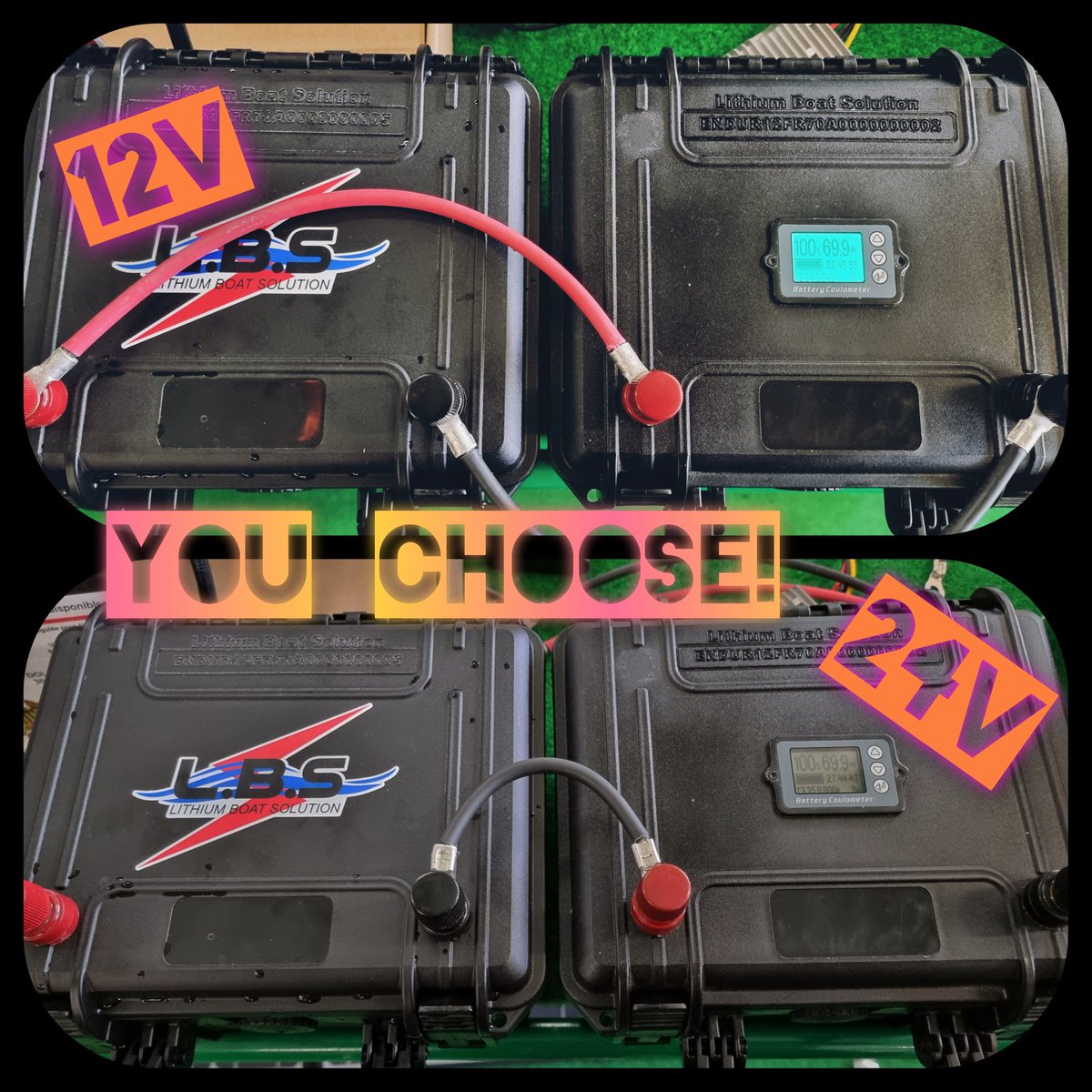 LithiumBoat's tweet photo. 1 model #lifepo4 12v70Ah (896Wh) can be used in series 24V70Ah or in parallel 12v140Ah. #bluetooth for smartphone, onboard computer or both? You choose! #lithiumbattery #trollingmotor #haswing #minnkota #lowrance #garmin #fishfinder #boat #boatlife #fishing #fishinglife https://t.co/G8e6bhJaxk