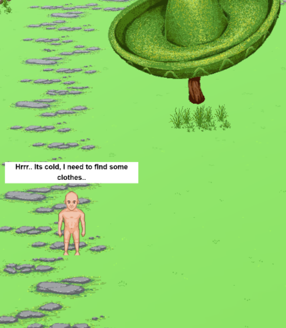 Jombone_'s tweet photo. I take another look around, there is a cobblestone road next to the tree. I decide to walk down the path. As I walk, I start to feel cold. I need to find answers, but first I need to find some clothes. https://t.co/0B0pPPmYk9
