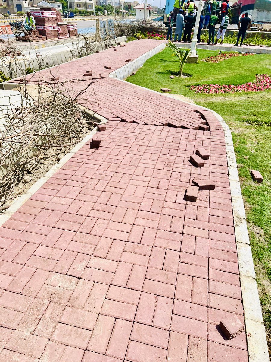 BoardClifton's tweet photo. Walkways work in progress at Beach park ph-V.
#Pakistan #Sindh #Karachi #DHAKarachi #Clifton #CBCEngingeering #CantonmentBoardClifton #CBC #cleangreencliftondha 
#cbcwork https://t.co/eiy8NLly3U