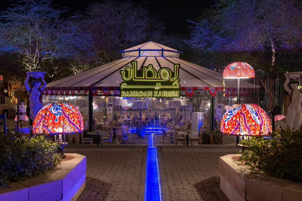 AroundSaudi's tweet photo. An elegant Iftar and Suhoor experience awaits you in The Groves #رمضان_كريم https://t.co/T4tRnnhLMi