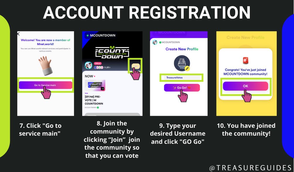 TREASURE GUIDES on Twitter " ACCOUNT REGISTRATION 7. Go to the service
