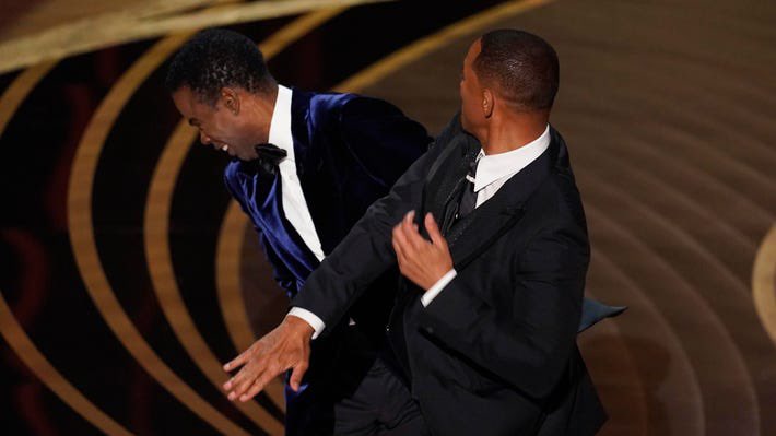 youthistaan's tweet photo. The Academy of Motion Picture Arts and Sciences banned #WillSmith from attending all #AcademyEvents, including the #Oscars, for the next 10 years. https://t.co/dh094Zu6EE