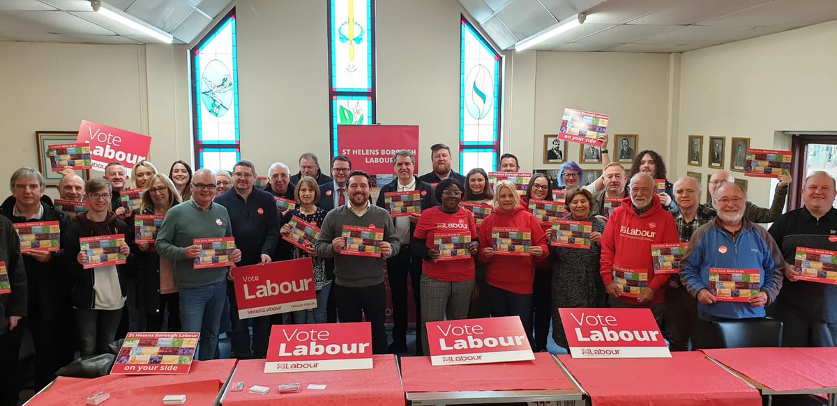 RobynHattersley's tweet photo. This morning we launched our @StHLabour manifesto. I am proud to be standing for re-election in Thatto Heath and am committed to delivering services which work for all residents. Vote Labour this May; the only party who understands the needs of this borough! 🌹 https://t.co/VXJ0c0sQWE