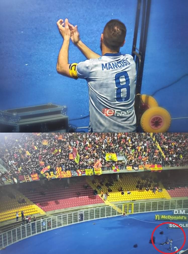 Marco Mancosu torna a Lecce da avversario e va a prendersi l'Amore della curva. Emozionante.

#LecceSPAL