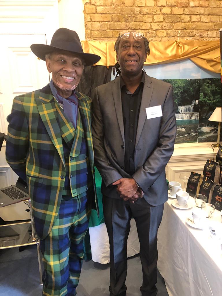 It was awesome talking to the entrepreneurial Wilfred Emmanuel-Jones - The Black Farmer as he came over to our #marleycoffee #jamaicabluemountain display. It was truly one of the great highlights of the day at the Meet The Buyer Jamaican Expo at the High Commission in London.