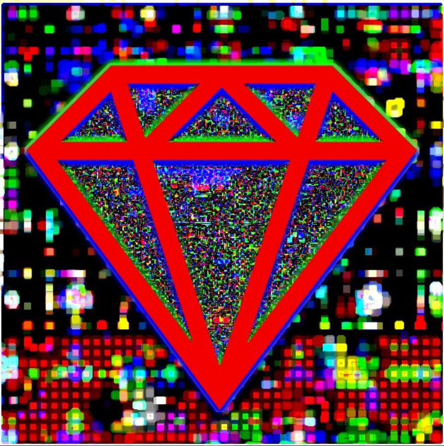 An NFT created by defi Gravity NFT. An image of a diamond. 