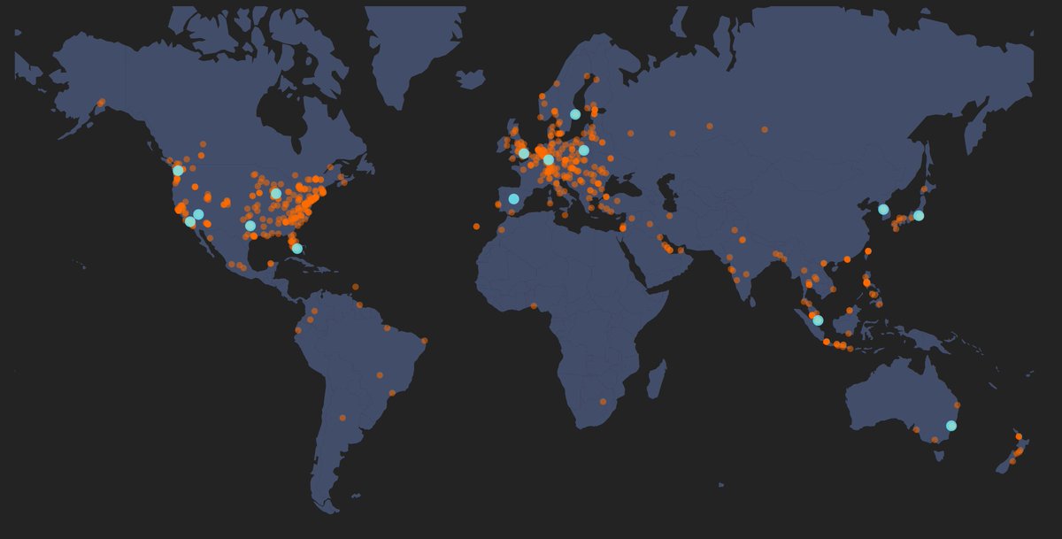 playit_gg's tweet photo. A map of all the servers made public with https://t.co/Lycn0845VZ right now. So beautiful. https://t.co/dO854H8Xkv