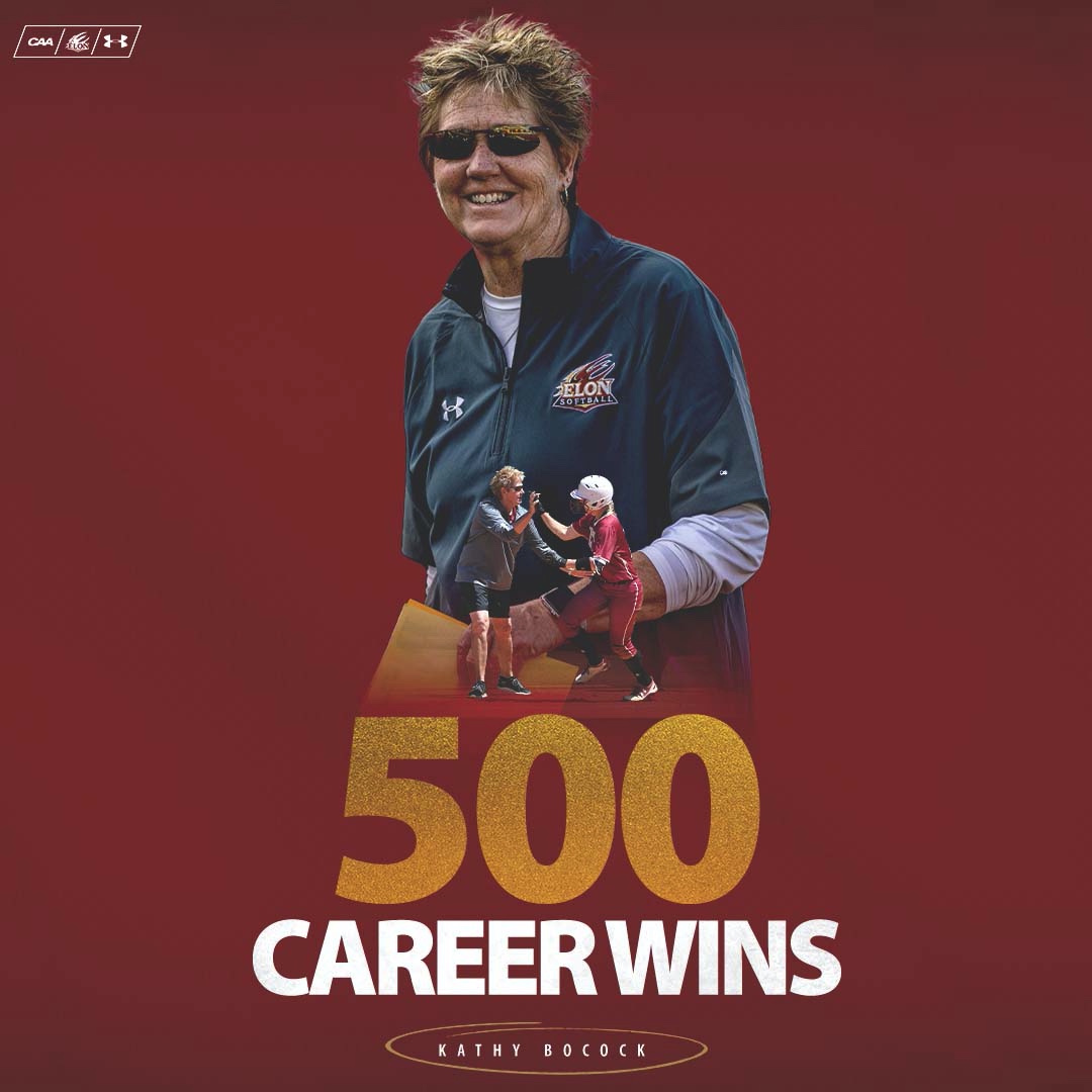 𝐂𝐎𝐍𝐆𝐑𝐀𝐓𝐔𝐋𝐀𝐓𝐈𝐎𝐍𝐒 to #Elon softball head coach Kathy Bocock on earning her 500th career victory!

#EUSB 🥎 #Unbreakable