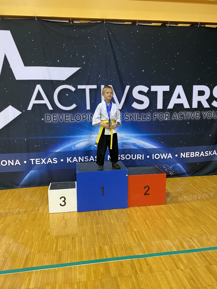 Youngest’s first karate tournament this morning!  Gold medal for strongest punch.  So proud of him!
