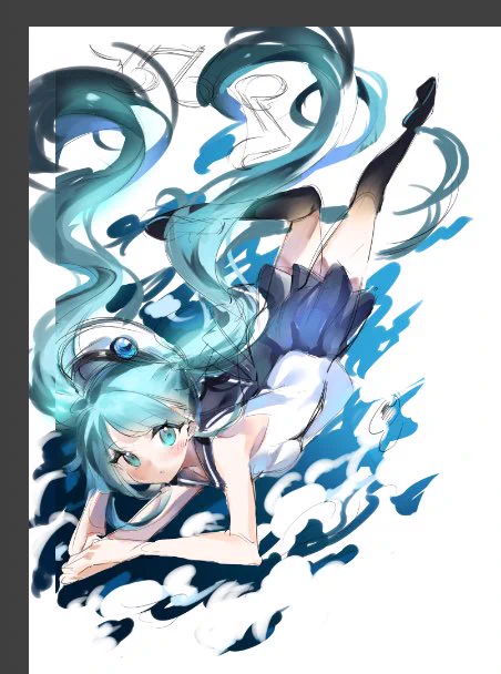 明日から頑張ろう……Zzzzzz#初音ミクイラスト 