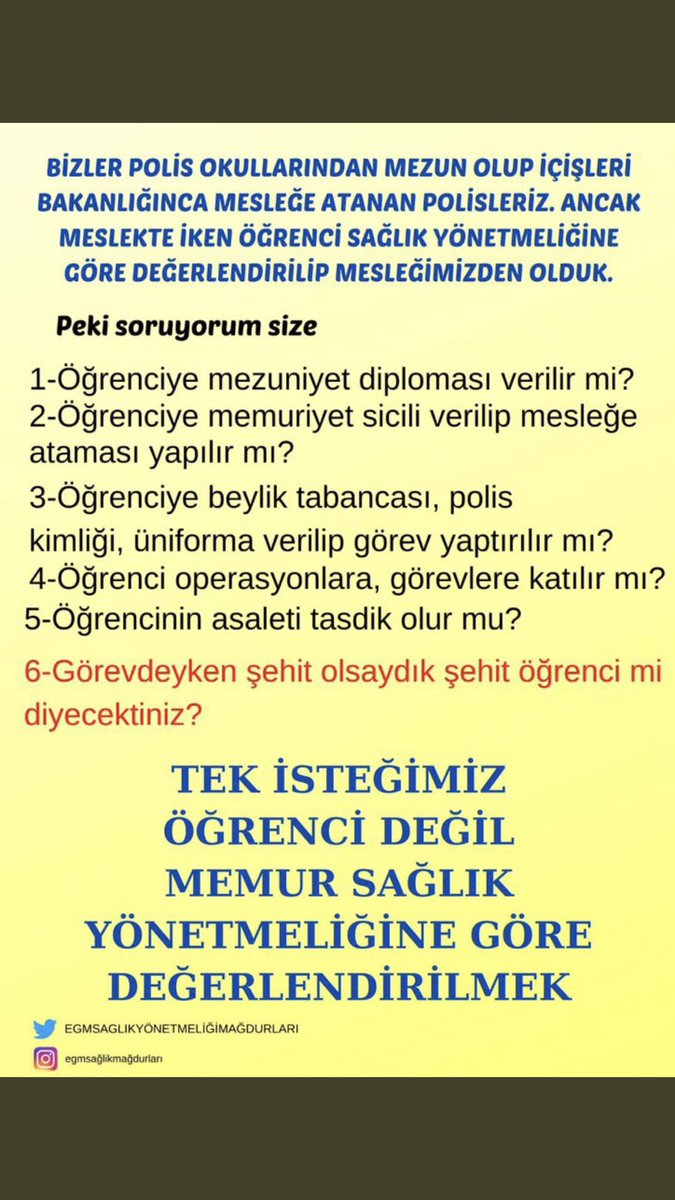 EGM sağlık Mağdurları olarak yüzlerce genç mesleğe terler geri dönmek istiyor <a href="/suleymansoylu/">Süleyman Soylu</a> #Polislerseçimibekliyor