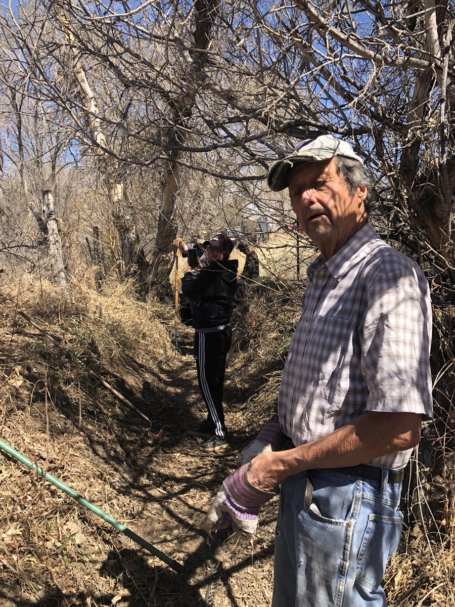 tiny2001_1999's tweet photo. Annual cleaning of the acequias (ditch) getting ready to irrigate this Spring.  #NorthernNM #NMTrue https://t.co/ifjRrNokb3