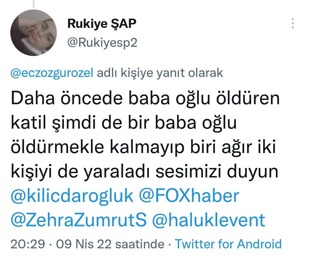 Rukiyesp2's tweet photo. @smentes01 @haluklevent @bizadanaliyik @RoportajAdam @ahbap @adamob @AdanaTabip Sesimizi duyun. @kilicdarogluk
@FOXhaber @fatihportakal https://t.co/yvfQSq6zgq
