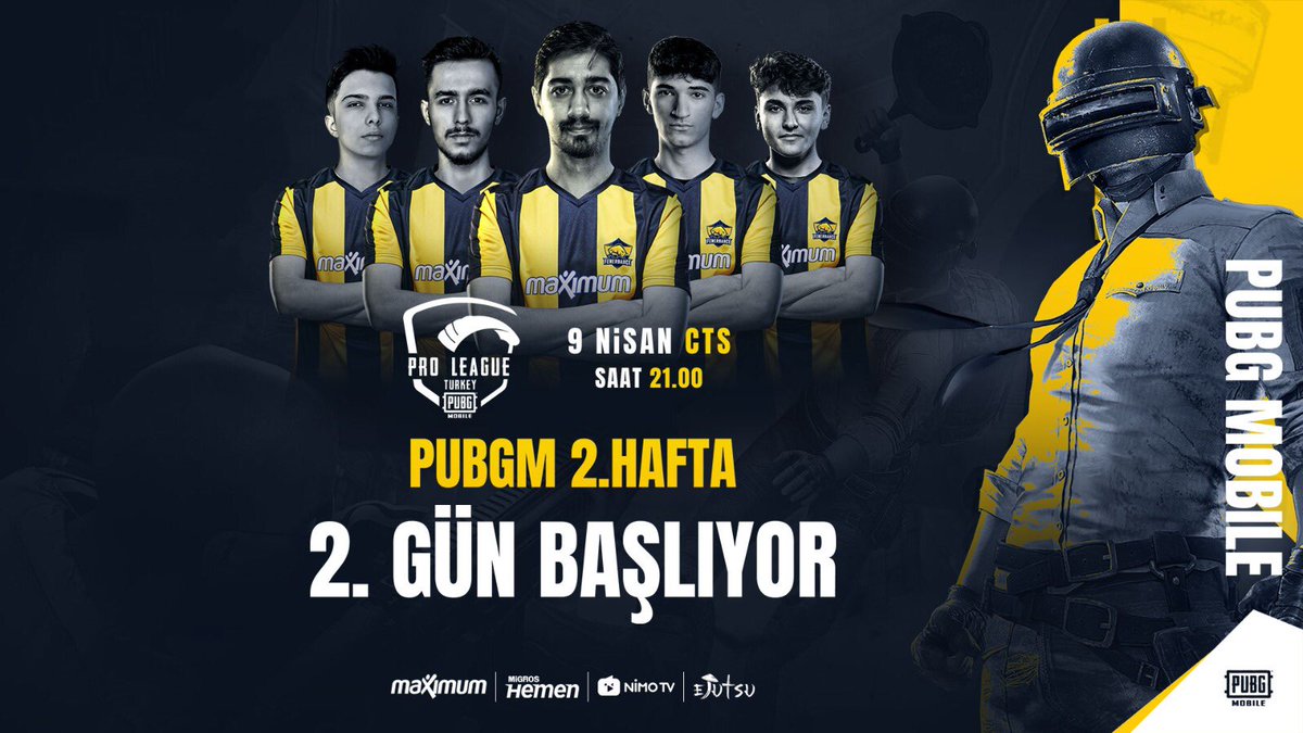 Ara Vermeden! 💪🏻

PMPL Turkey Spring 2. Hafta Süper Hafta Sonu'nda 2. Gün maçları az sonra başlıyor. Takımımıza olan desteklerinizi canlı yayını takip ederek göstermeyi unutmayın. 💛💙

📺| nimo.tv/pubgm-turkey

#HerZamanHerYerde #FBPUBGM #PUBGMOBILE #PMPL